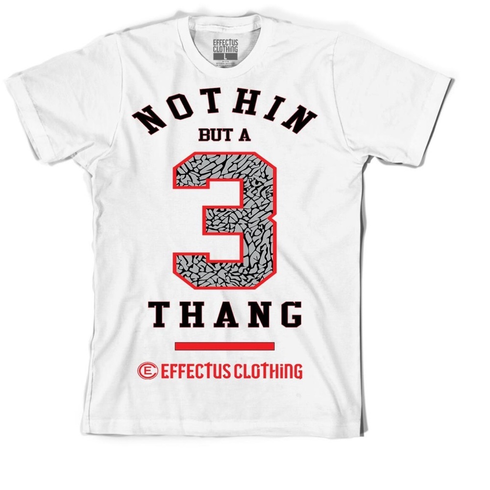 Mens White 3 Design Tee Shirt